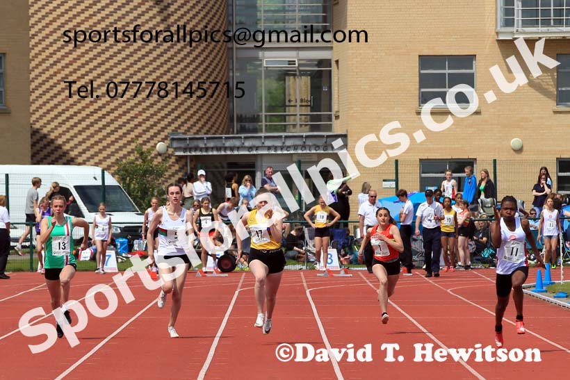 Womens Under-17s and Girls Under-15s 100 metres, 2022 Northern Inter Counties U17s and U15s Track and Field, York, Thursday, June 2nd. Photo: David T. Hewitson/Sports for All Pics